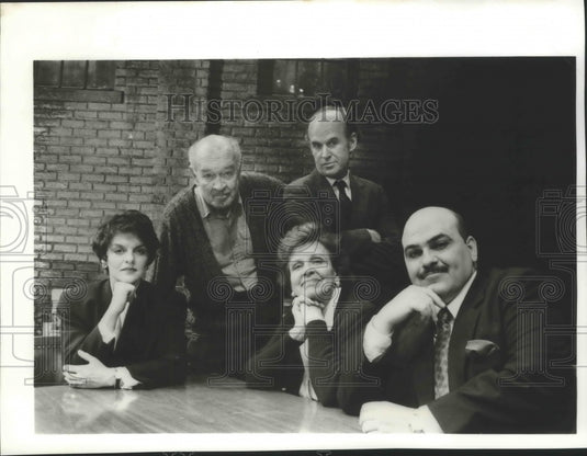 1990, James Murtaugh & the cast of "Other People's Money" - mjp25500 - Historic Images