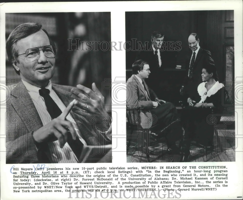 1982 Press Photo CBS News Correspondent Bill Moyers - mjp25541-Historic Images
