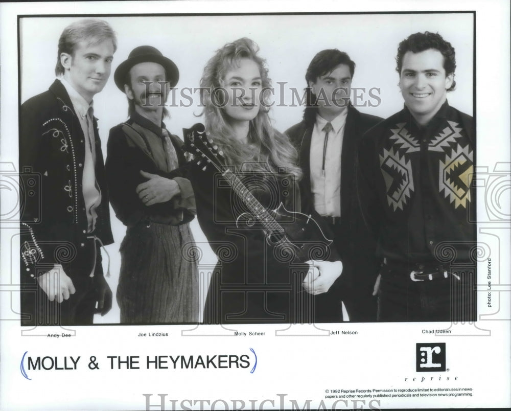 1992 Press Photo Molly and the Haymakers musical group - mjp25669 - Historic Images
