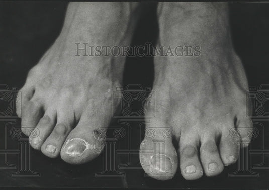 1983 Press Photo Milwaukee Ballet dancers feet - mjp25678 - Historic Images