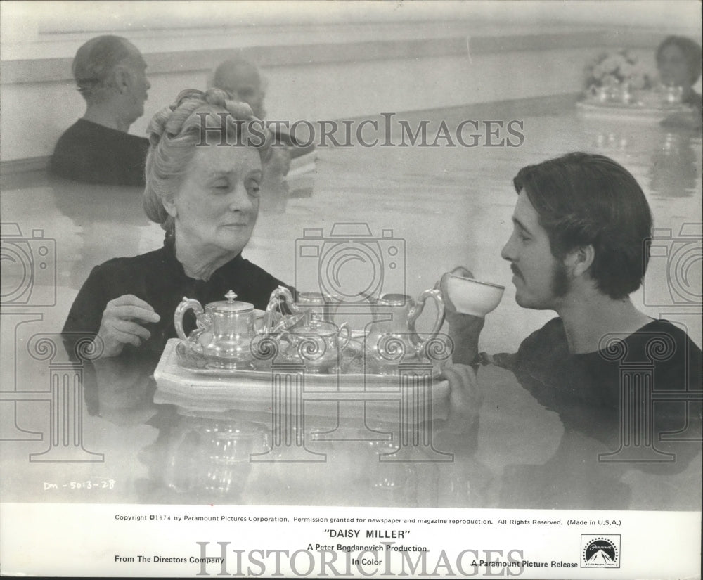 1974, Mildred Natwick and Barry Brown act in the movie &quot;Daisy Miller&quot; - Historic Images