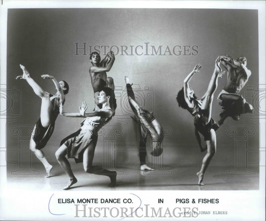 1988, Elisa Monte Dance Company in "Pigs & Fishes" - mjp25810 - Historic Images
