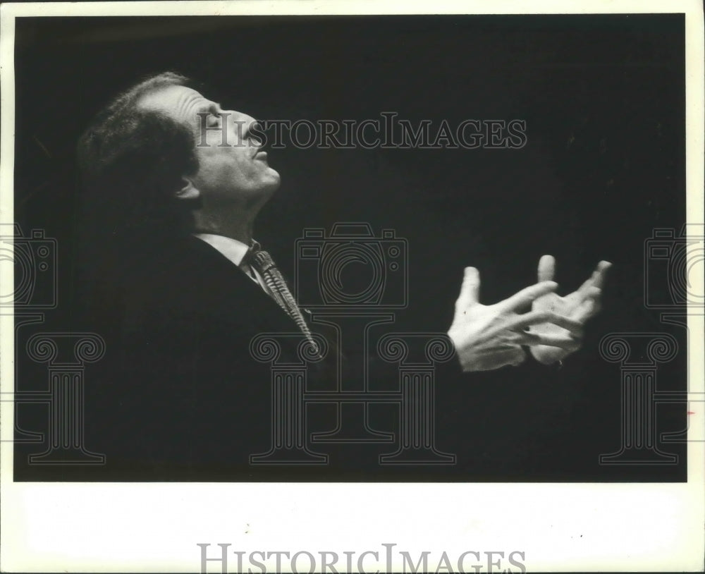 1981, Lukas Foss, conductor of Milwaukee Symphony Orchestra - Historic Images