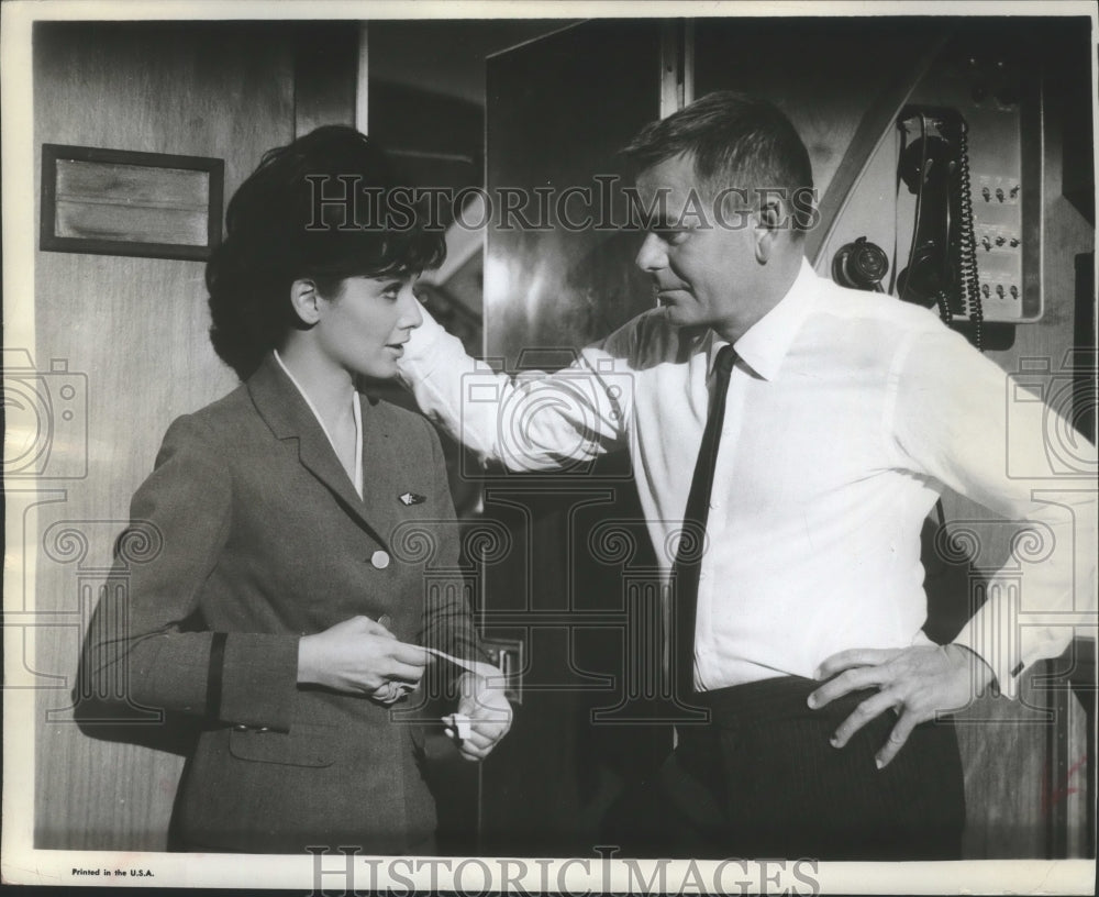1964, Glenn Ford &amp; Suzanne Pleshette in &quot;Fate Is the Hunter&quot; - Historic Images