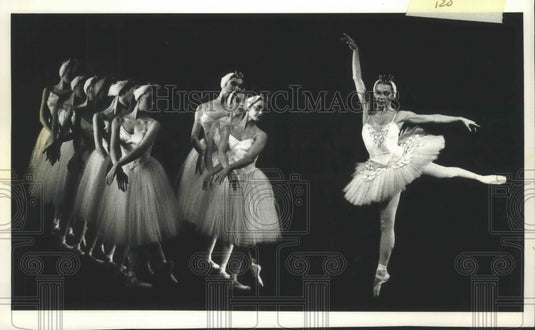 1990, Mireille Favarel ,others in Milwaukee Ballet Co. "Swan Lake." - Historic Images