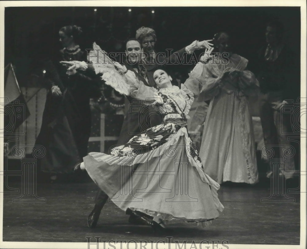 1983 Press Photo Dean Stewart, Alma Lieras, Milwaukee Ballet Co., The Nutcracker - Historic Images