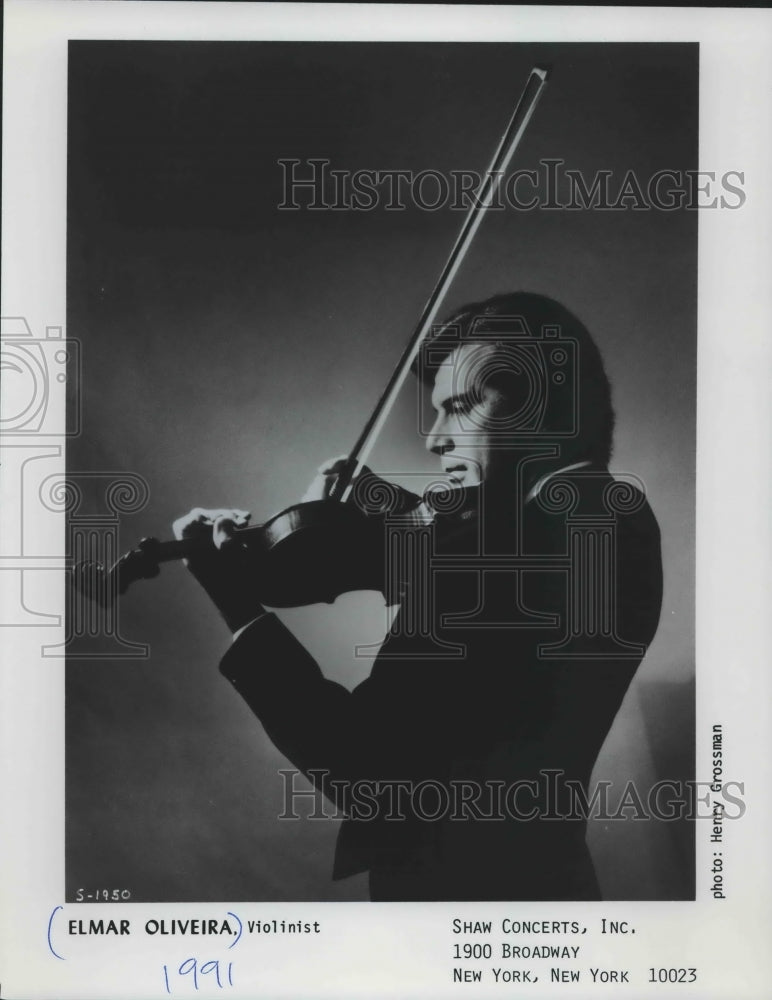 1991 Press Photo Violinist Elmar Oliveira - mjp25952 - Historic Images