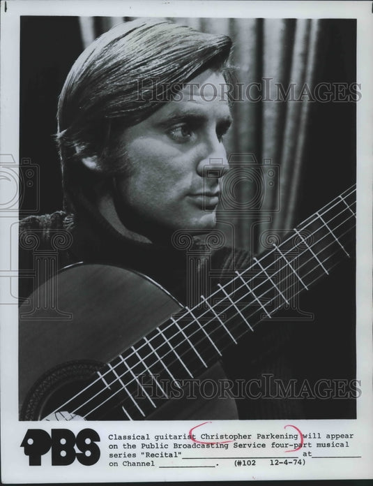 1974, Classical guitarist Christopher Parkening on PBS' "Recital" - Historic Images