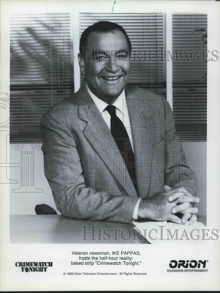 1989, Ike Pappas, Veteran Newsman and Host of &quot;Crimewatch Tonight&quot; - Historic Images