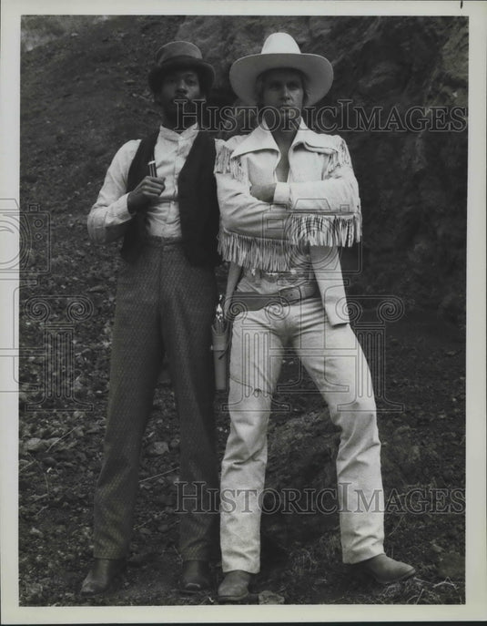 1979, Jeff Osterhage and Carl Franklin in "Legend of the Golden Gun" - Historic Images