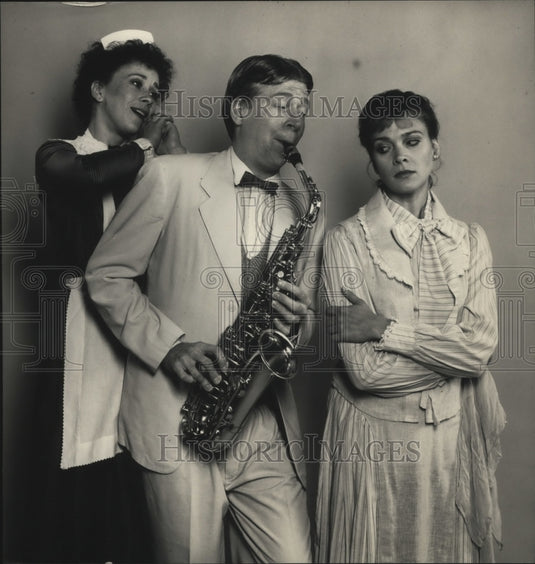 1987 Press Photo Jennifer Lerner, others, Milwaukee Chamber Theater cast members-Historic Images
