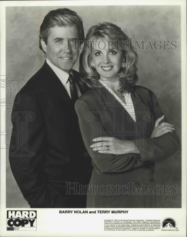 1991 Press Photo Barry Nolan and Terry Murphy host Hard Copy. - mjp26359 - Historic Images