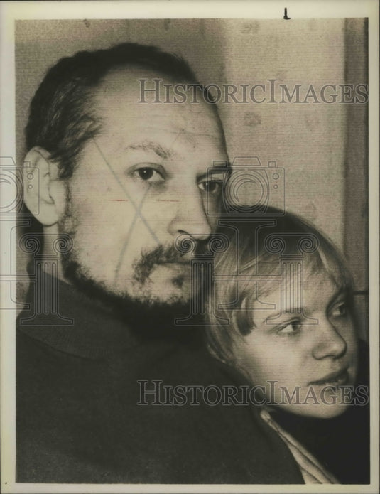 1974, Valery Panov - Ballet Star, with his wife in NBC news special. - Historic Images