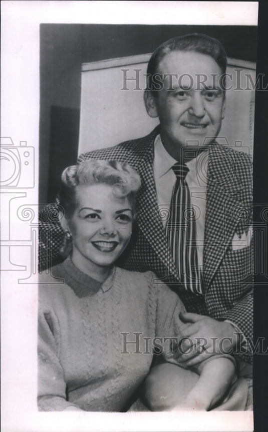 1952 Press Photo Singer Clyde Foley & actress Sally Sweet - Historic Images