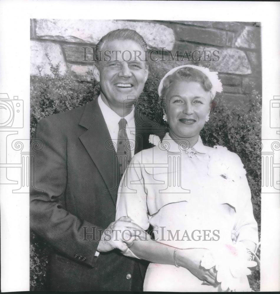 1954, Orchestra leader Horace Heldt with wife Lorraine E. Burton - Historic Images