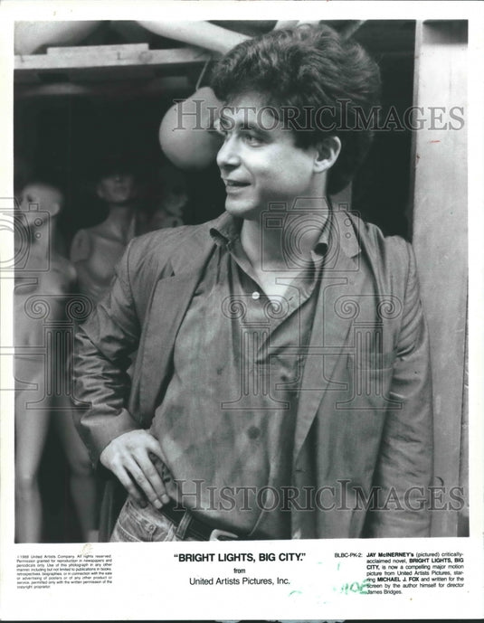 1988 Press Photo Novelist Jay McInerney - mjp26741 - Historic Images