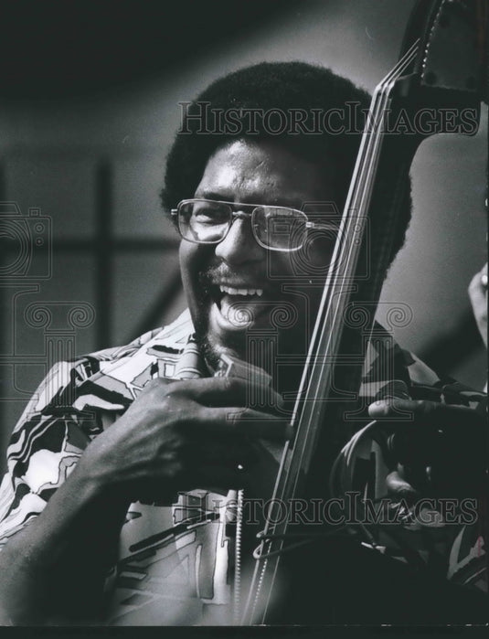 1974, Wilson "Pee Wee" McKindra, Bass Player from Chicago, Illinois - Historic Images
