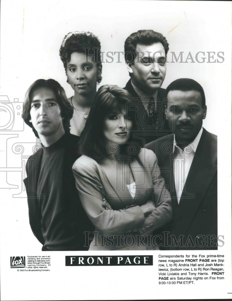 1993 Press Photo Das of &quot;Front Page,&quot; the Fox prime-time news magazine - Historic Images