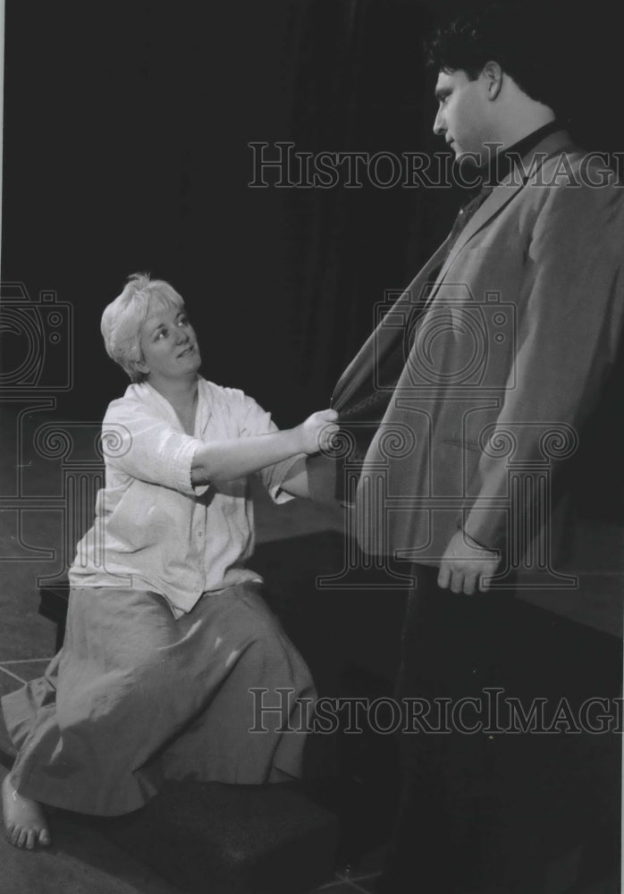 1995 Press Photo Laurie Birmingham, Milwaukee Rep, &quot;Moon for the Misbegotten&quot; - Historic Images