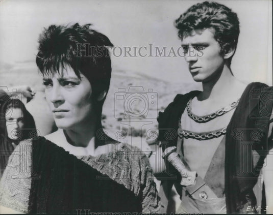 1963, Irene Papas and Yannis Fertis "Electra" Downer April - Historic Images