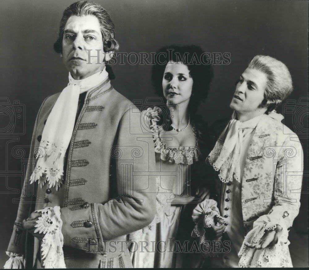 1983 Press Photo Philip Pleasants and Edward Hodson star in Amadeus. - mjp27011 - Historic Images