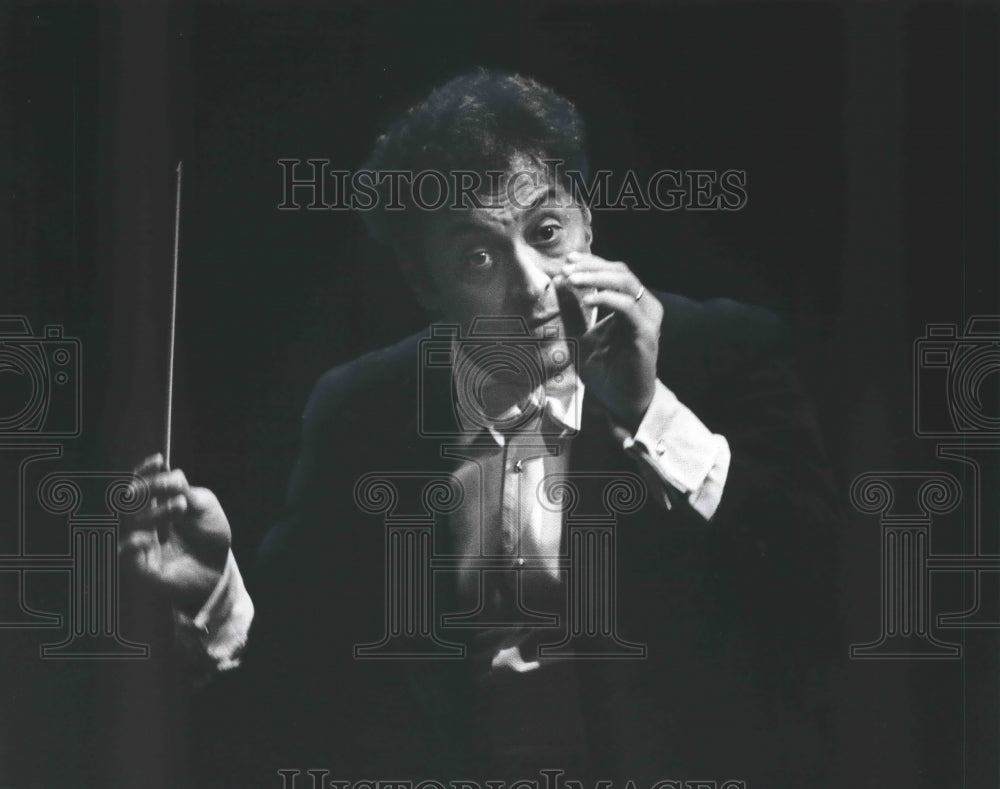 1982 Press Photo Conductor Zubin Mehta with the Israel Philharmonic Orchestra - Historic Images