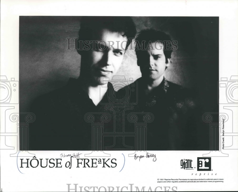 1991 Press Photo Johnny Hott And Bryan Harvey Of House Of Freaks - mjp27188 - Historic Images