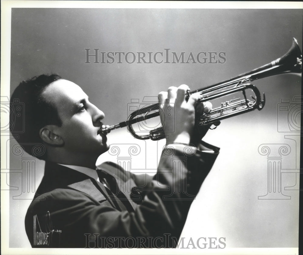 1981 Press Photo Leo Fortin, trumpeter, with Lawrence Welk Band - mjp27218 - Historic Images
