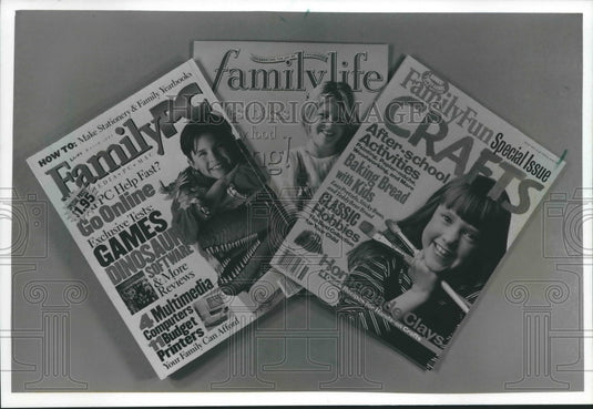 1995 Press Photo Family PC, Family Life & Family Fun magazines - mjp27226 - Historic Images
