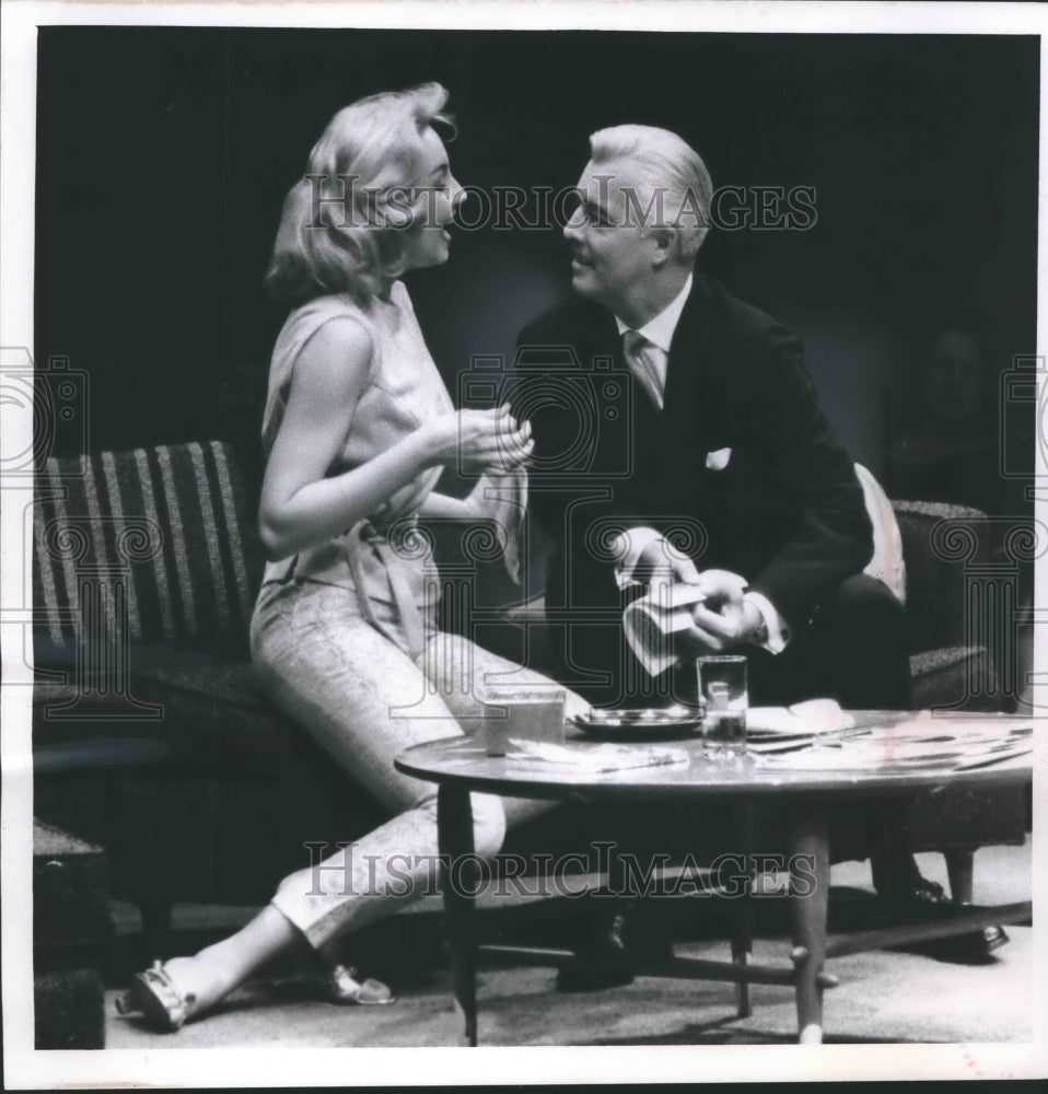 1961, Mary Schager and Rene Paul in &quot;The Marriage-go-Round.&quot; Milwauke - Historic Images