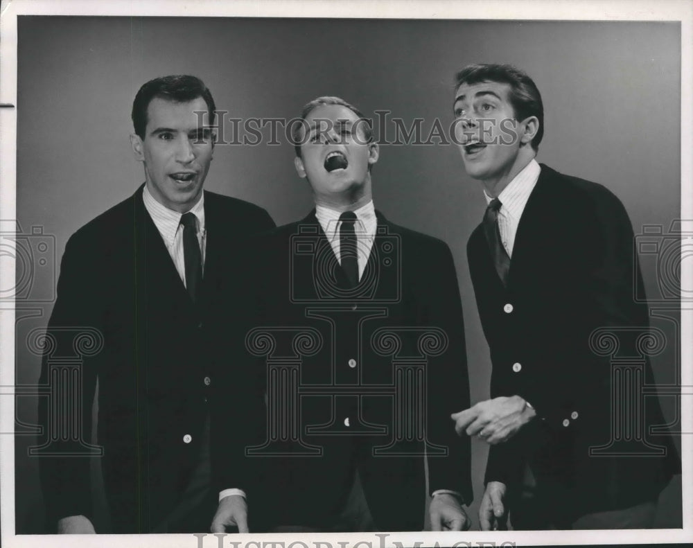 1965 Press Photo The Mitchell Trio appears on &quot;Hullabaloo&quot; NBC-TV- Historic Images