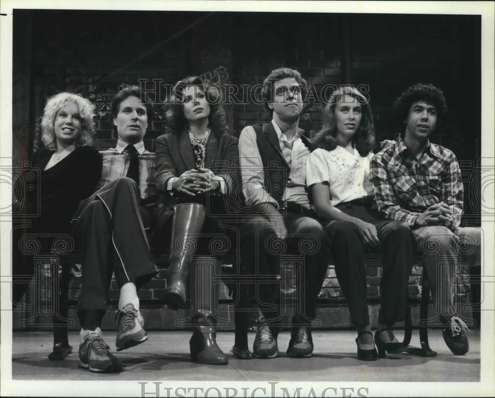 1980, cast of &quot;Saturday Night Live&quot; on NBC-TV - mjp27420 - Historic Images