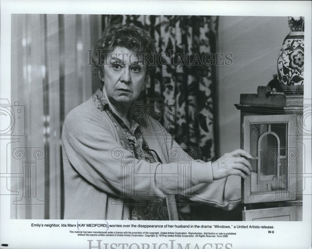 1979 Press Photo Actress Kay Medford in "Windows" - mjp27566 - Historic Images