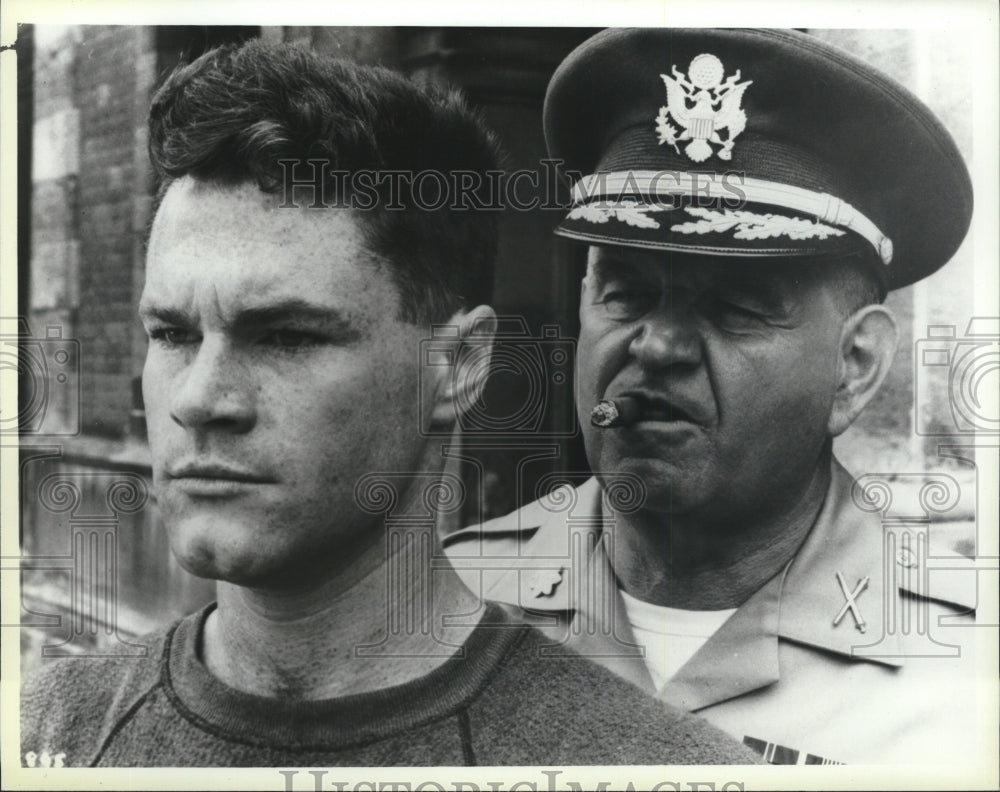 1986, David Keith &amp; Robert Prosky in &quot;The Lords of Discipline&quot; - Historic Images