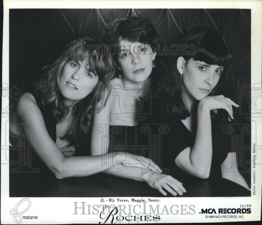 1989 Press Photo Sisters Terre, Maggie and Suzzy of The Roches - mjp27615 - Historic Images