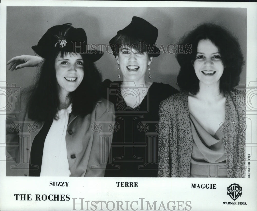 1982, Members of the singing group &quot;The Roches&quot; pose together - Historic Images