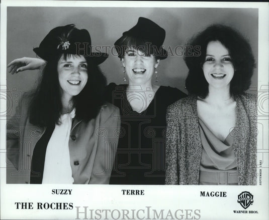 1982, Members of the singing group "The Roches" pose together - Historic Images
