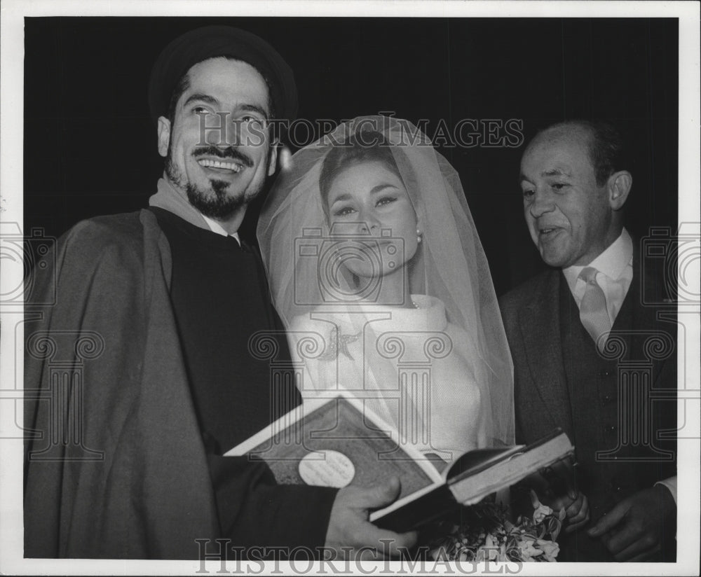 1966, David Pelham, wife Farideh, London Mosque wedding - mjp27648 - Historic Images