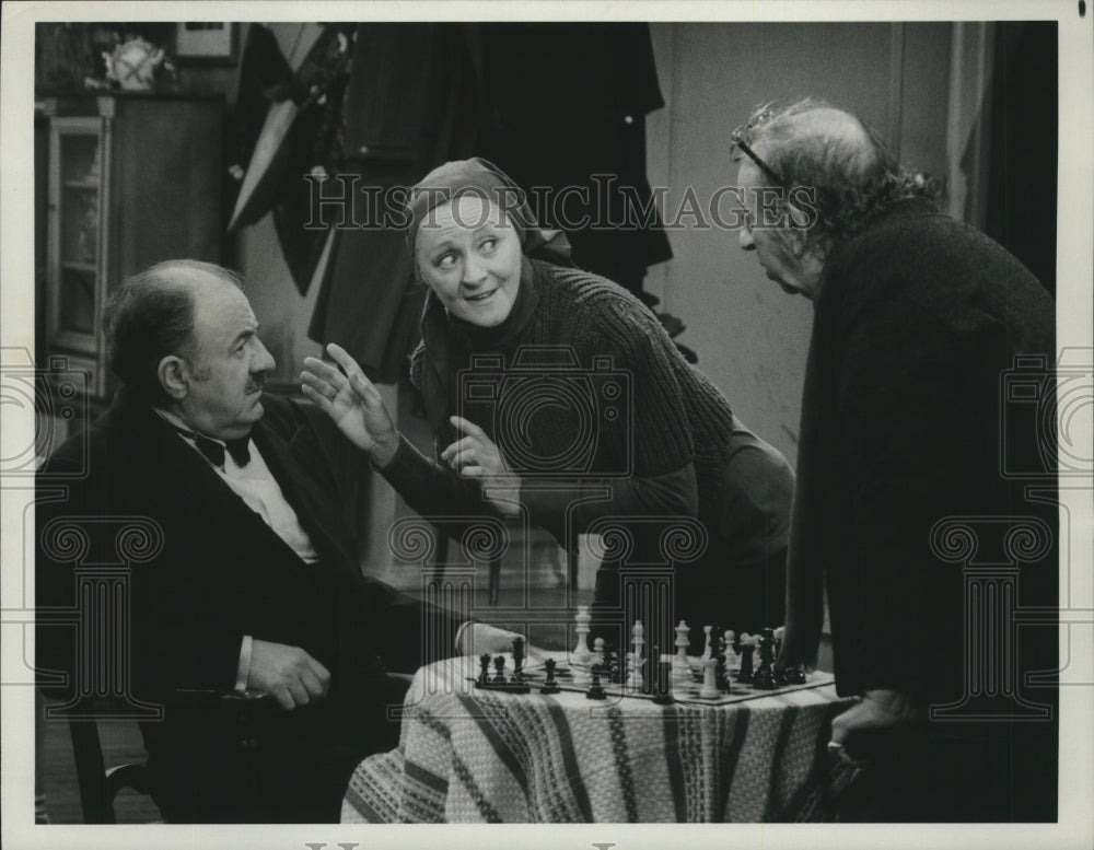 1976, Lou Jacobi, Maria Karnilova, Phil Leeds in "Ivan the Terrible." - Historic Images