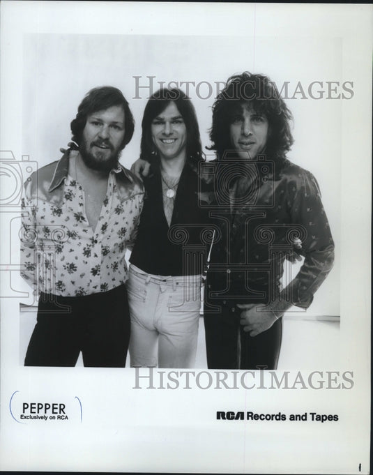 1977, Musician, Pepper, and group mates - mjp27711 - Historic Images