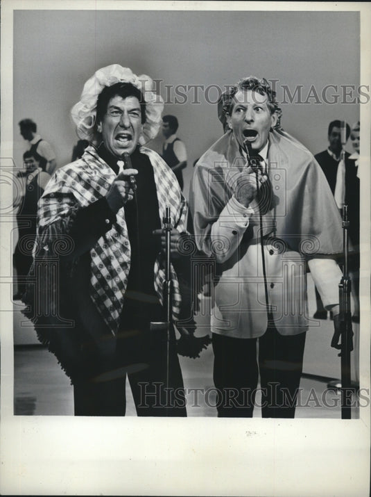 1964, Danny Kaye & Jose Ferrer in "Rockin' Red Riding Hood" musical - Historic Images