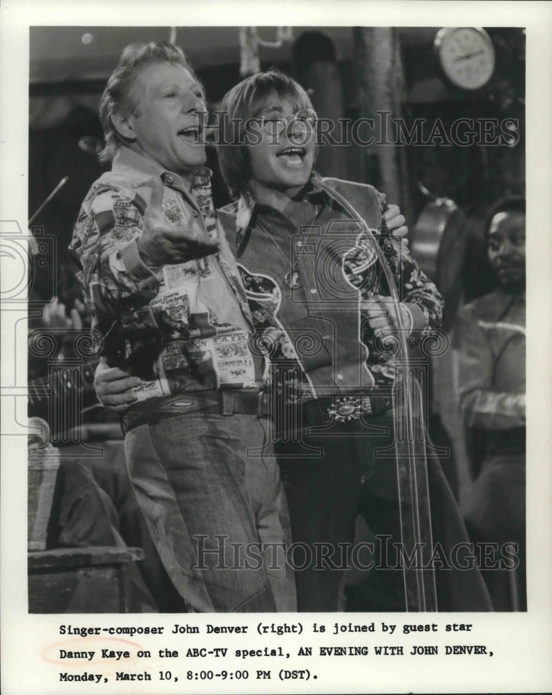 1975, Danny Kaye With John Denver In &#39;An Evening With John Denver&#39; - Historic Images