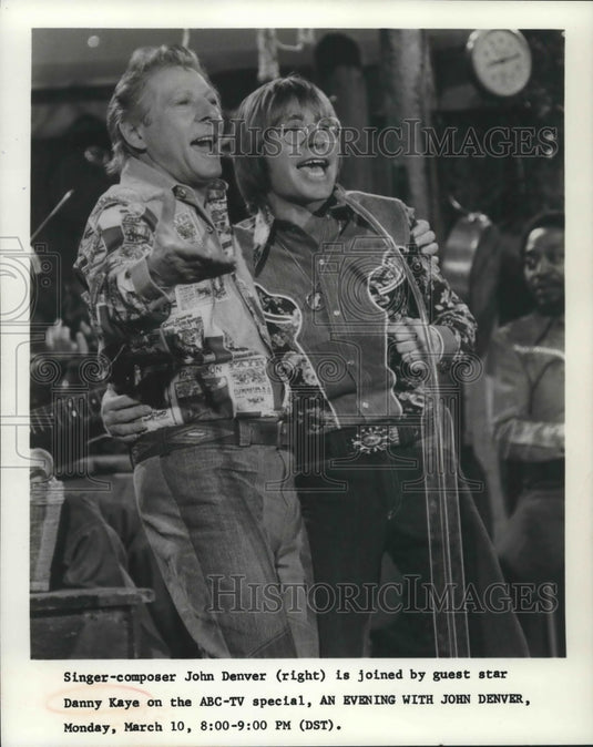 1975, Danny Kaye With John Denver In 'An Evening With John Denver' - Historic Images
