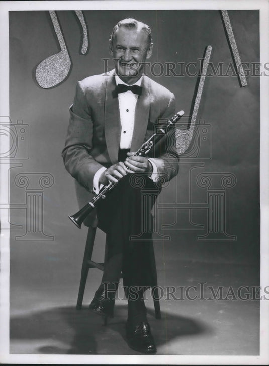 1958, Bandleader Sammy Kaye to headline "Music From Manhattan" - Historic Images