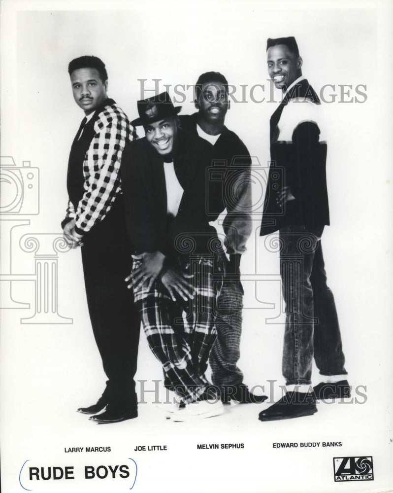 1991 Press Photo Members Of The Group Rude Boys - mjp27989 - Historic Images