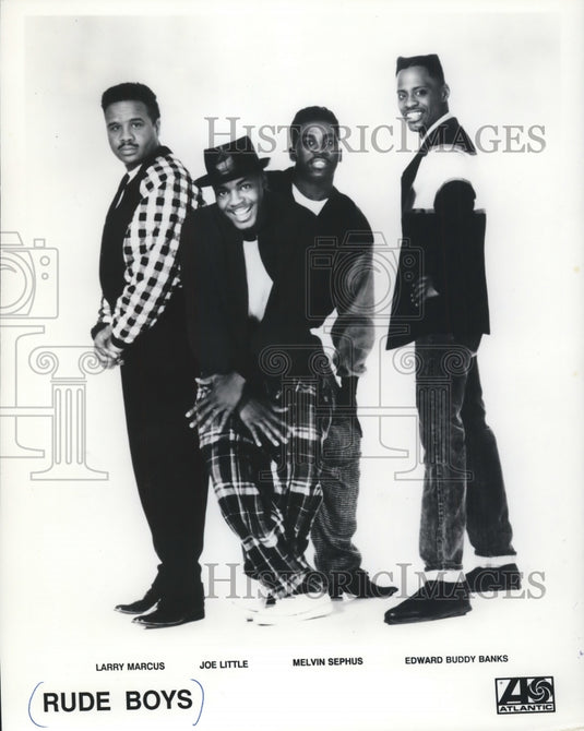 1991 Press Photo Members Of The Group Rude Boys - mjp27989 - Historic Images