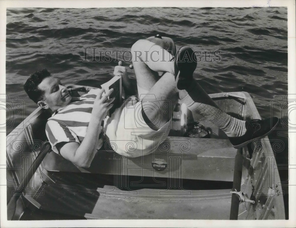 1964, Panelist Henry Morgan Reads While Vacationing At Cape Cod - Historic Images
