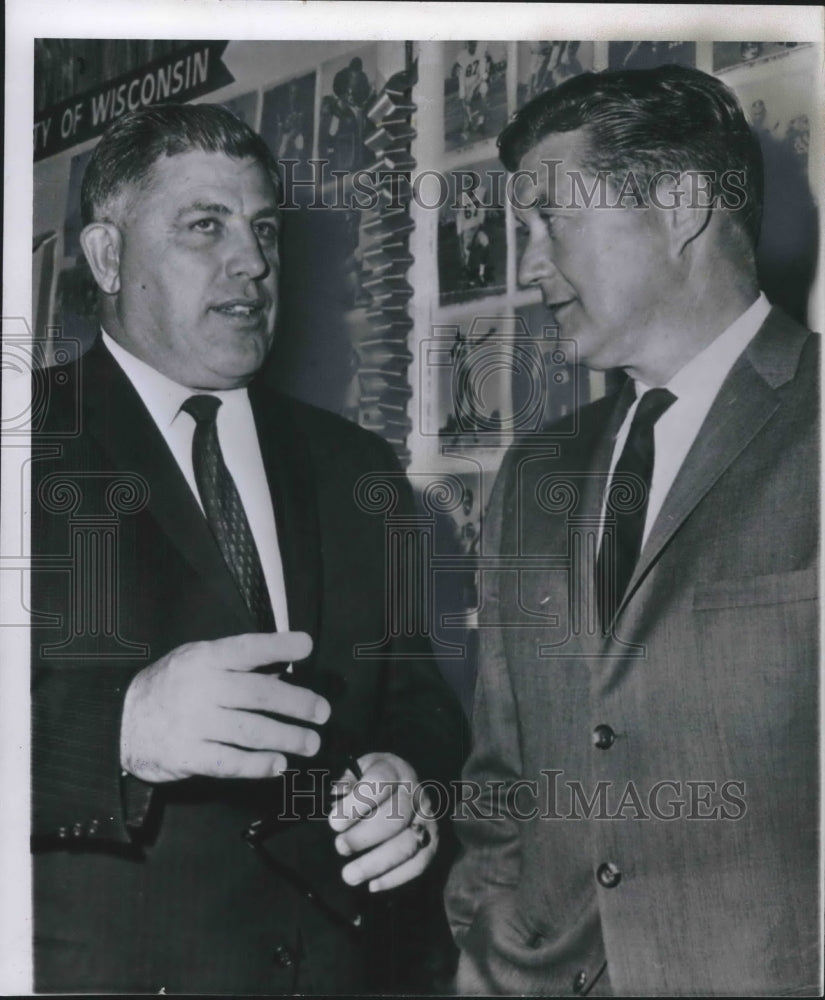1967, Dennis Morgan and Coach Milt Bruhn in Pasadena, California - Historic Images