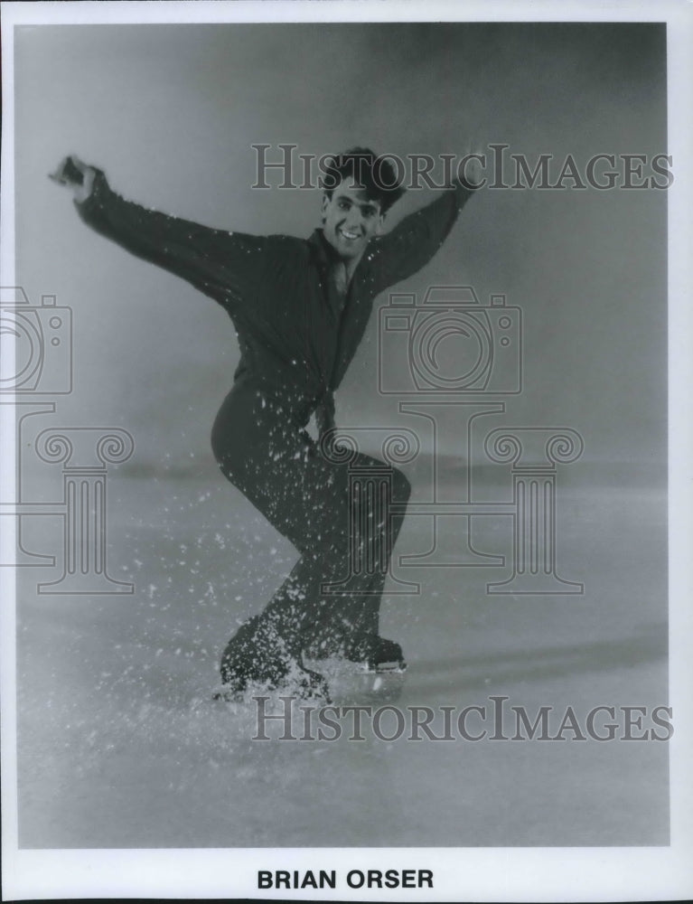 1990 Press Photo Ice Skater Brian Orser Cuts A Fine Figure - mjp28104 - Historic Images