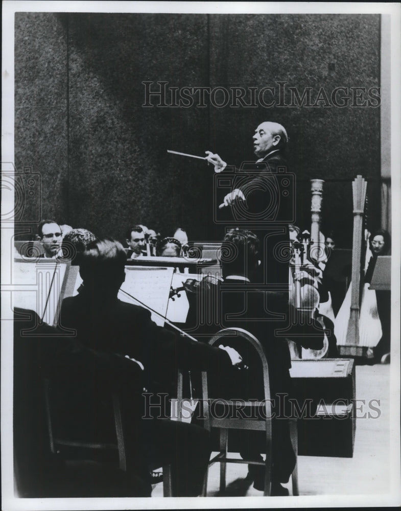 1964, Conductor Eugene Ormandy Directs Orchestra - Historic Images